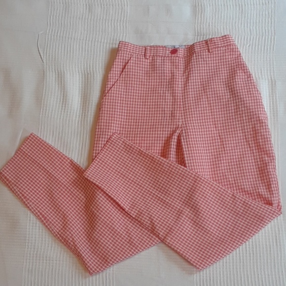 Pink and white checkered pants Clearance